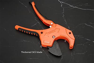 Ratchet Pvc Pipe Cutter, Cuts up to 2-1/2, PVC Cutter 2 Inch, Sk5 blade  and aluminum alloy body, Cutting for PEX, PVC, and PPR Pipe, Etc,Ideal for  Home Working and Plumbers 