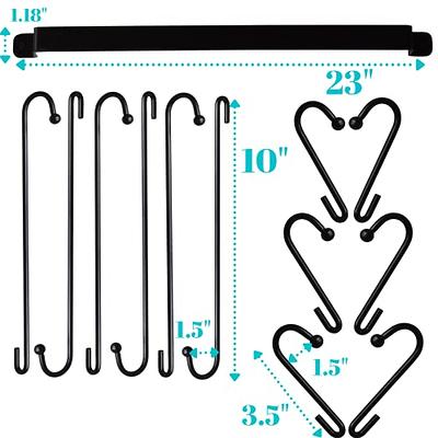 YQBOOM Mug Hanger Under Cabinet 3 Pcs Iron Mug Rack Wall Mounted