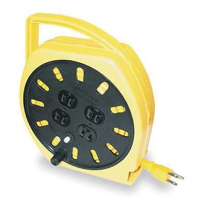 LUMAPRO 3A535 25 ft. 16/3 Extension Cord Reel 10 Amps 4 Outlets