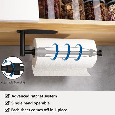 Stainless Steel Paper Towel Holder Wall Mount Under Cabinet Kitchen Bathroom