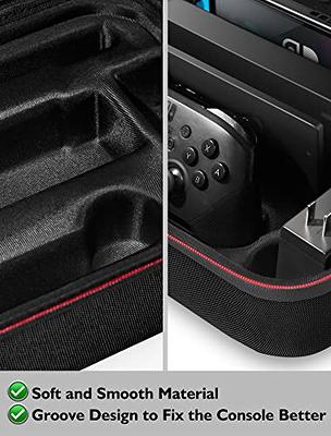 Switch Case for Nintendo Switch and Switch OLED Model, Portable Full  Protection Carrying Travel Bag with 18 Game Cards Storage for Switch  Console Pro