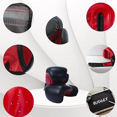 RDX Kids Boxing Pads Focus Mitts, Maya Hide Leather Curved Junior Hook and Jab Target Hand Pads, Coaching Strike Shield for Youth MMA, Boxercise