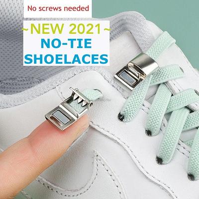 NO TIE SHOELACES, Stretchy Shoe Laces, Elastic Shoe Strings, Tieless Strings  for Shoes, Lazy Laces, Shoelaces No Need to Lace 