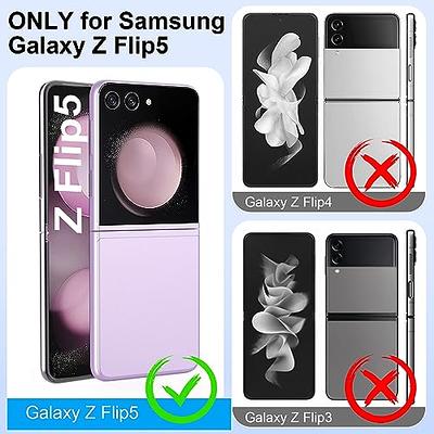 WATACHE for Galaxy Z flip 5 Case with Hinge Protection, Z flip 5 Case Clear  Slim Transparent Shockproof Hinge Hard Flip5 Phone Case Cover, Clear