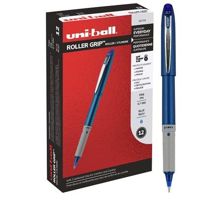 Uniball Roller Grip 12 Pack in Blue, 0.7mm Medium Rollerball Pens
