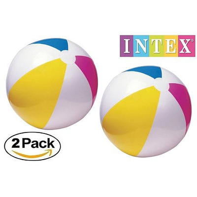Lot of 2 - Intex Glossy Panel 24 inch Inflatable Swimming Pool / Beach Ball  - Yahoo Shopping