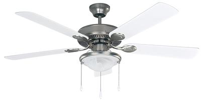 Harbor Breeze Centreville 52-in Brushed Nickel Indoor Flush Mount Ceiling  Fan with Light (5-Blade) in the Ceiling Fans department at