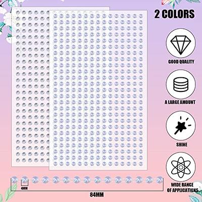 1725pcs Clear Rhinestones Stickers Self Adhesive Bling Gems Jewels  Stickers, Stick on Rhinestone Strips for DIY Craft, Assorted Size 