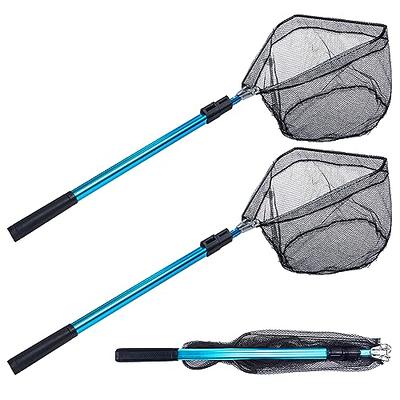 Fishing Landing Net with Telescoping Pole Handle, Fishing net Freshwater  for Kids Men Women