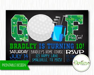 Par-Tee Time - Golf - Birthday or Retirement Party 4x6 Picture