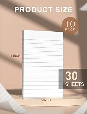 Lined Sticky Notes, 4 x 6, 6 Pack, 300 Sheets (50/Pad), Self Stick Notes with Lines, 6 Bright Assorted Colors, by Better Office Products, Post Memos