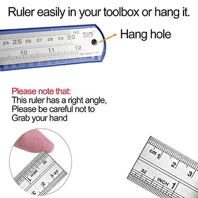 Metal Ruler 12 Inch 6 Inch - Architect Scale Ruler Set Machinist