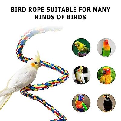 ZALBYUY Bird Rope Perch, 79/2M Bird Toys, Cotton Parrot Swing Standing  Climbing Rope Toys with Bell, Bird Cage Stand Pole Accessories for  Parakeets - Yahoo Shopping