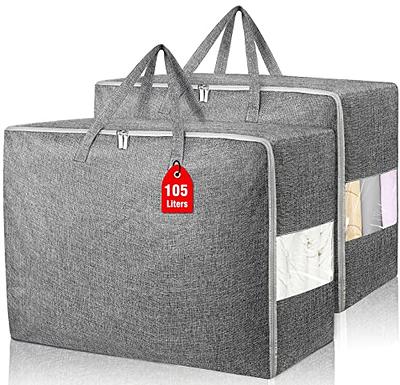 2Pack 105L Extra Large Storage Bags, Folding Moving Comforter Blanket Storage  Bags Closet Organizers and Storage Containers for Clothes with Strong  Handles&Zippers Clear Window for Bedding Pillow Grey - Yahoo Shopping