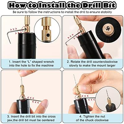 Leifide Electric Resin Drill Set, Including 300 Gold Silver Eye