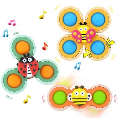  3PCS Suction Cup Spinner Toy for Baby, Bath Toys for