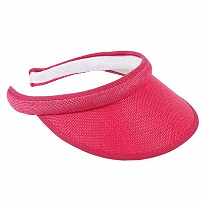 Visor Women Men Clip On Visors Adjustable Outdoor Sport Wide Brim Sun Hat  Beach Travel Tennis Caps for Women Hot Pink - Yahoo Shopping