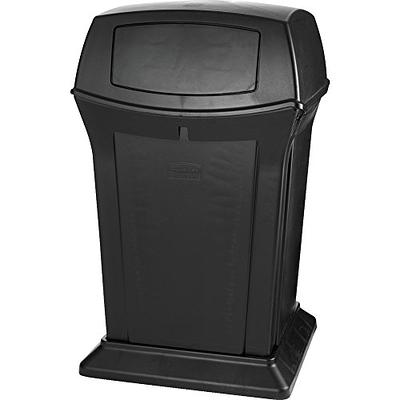 Rubbermaid Commercial Products European Trash Can, 12-Gallon,  Indoor/Outdoor Stainless Steel Waste Basket Offices/Malls/Schools