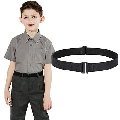 JASGOOD Kids Elastic Stretch Belt Boys Invisible No Show Adjustable Belt  for Jeans School Uniform with Flat Buckle, Black - Yahoo Shopping