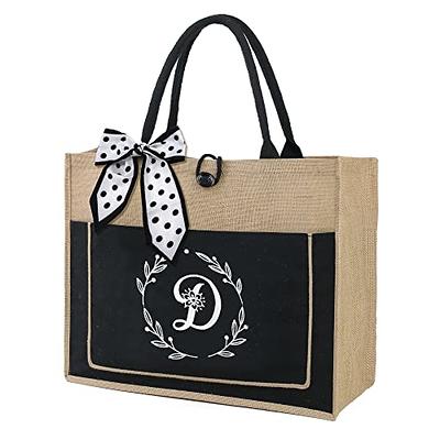 Personalized Initial Canvas Tote Bag, Perfect Gift For Weddings