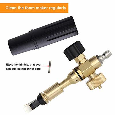 Pressure Washer Foam Cannon with Dual-Connector Tool, Pressure Washer Foam  Lance Jet Wash Sprayer with M22-14 and 1/4 Inch Quick Connect, Adjustable