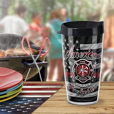 First Dawn Double Wall Insulated Unbreakable Plastic Travel Tumbler with  Lid Holds 16 Fluid Ounces BPA Free Microwave Safe Dishwasher Safe Set of 2  USA American Firefighter Design - Yahoo Shopping