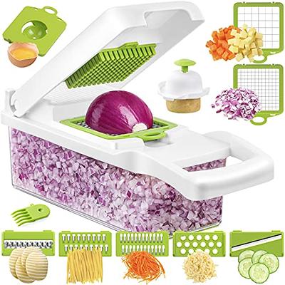 Ihave Garlic Chopper with Garlic Peeler, Vegetable Chopper Mini Food Processor Onion Chopper, Manual Garlic Mincer Mini Chopper Easy to Clean