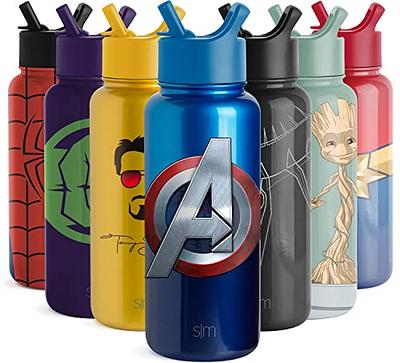 Super Sparrow Insulated Water Bottle with Straw -17 oz/25 oz/32 oz -  Reusable Leak Proof Thermos - BPA-Free Kids Water Bottle Stainless Steel -  2 Lids