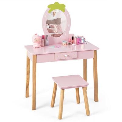 Guidecraft Vanity and Stool - Pink