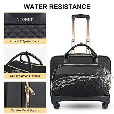 Ytonet Rolling Briefcase for Women, 17.3 Inch Rolling Laptop Bag with  Wheels & TSA Lock, Water Rresistant Overnight Rolling Computer Bag on  Wheels Roller Bag for Travel Business Work, Black - Yahoo Shopping