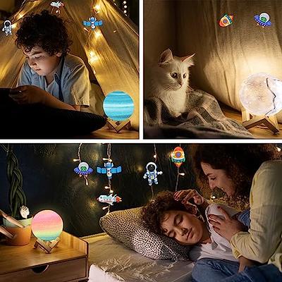 Paint Your Own Moon Lamp, Halloween Gifts 16 Color DIY 3D Space Moon Night  Light Art