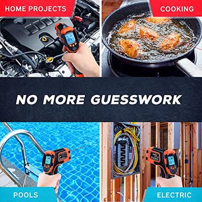 KIZEN Infrared Thermometer Gun (LaserPro LP300) - Handheld Heat Temperature  Gun for Cooking, Pizza Oven, Grill & Engine - Laser Surface Temp Reader