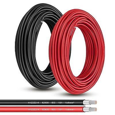 Kimbluth 10 Gauge Marine Wire 50FT Red + 50FT Black Tinned Copper