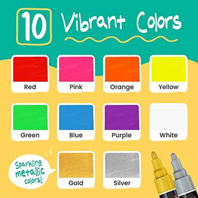 Liquid Chalk Markers for Chalkboard Wet Erase Metallic Colors Pens Window  Markers with Reversible Tip for Blackboard, Whiteboard, Glass, Mirror, Menu  Board, Bistro, Restaurant, School, Pack of 8 