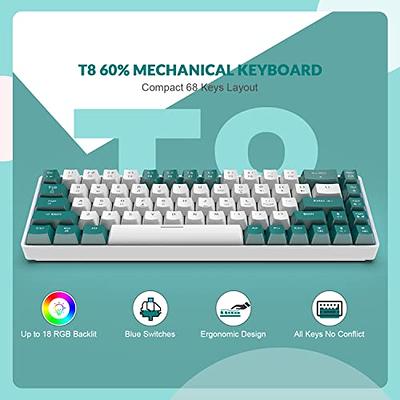 Wired 60% Mechanical Gaming Keyboard RGB Backlit Type C  PS4,Xbox,PC,Laptop,MAC