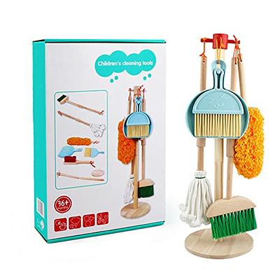 Kids Cleaning Set 12 Piece - Toy Cleaning Set Includes Broom, Mop, Brush,  Dust Pan, Duster, Sponge, Clothes, Spray, Bucket, Caution Sign, - Toy