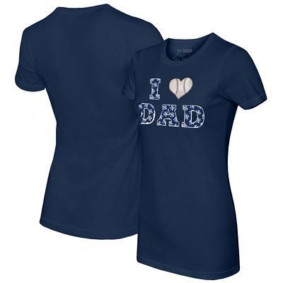 New York Yankees Tiny Turnip Women's Heart Bat 3/4-Sleeve Raglan T-Shirt -  White/Navy