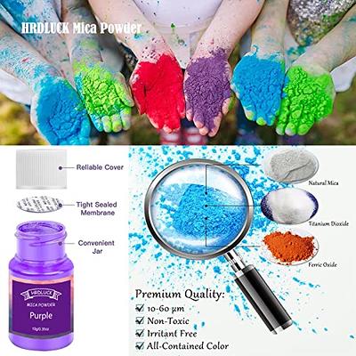 Mica Powder Pigment 24 Colors Set for Epoxy Resin, Soaps