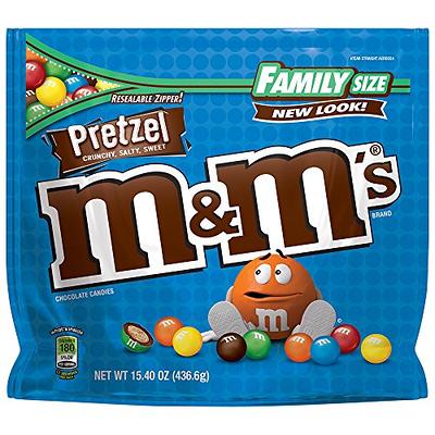 M&M's Chocolate Candies, Pretzel, Family Size - 15.40 oz