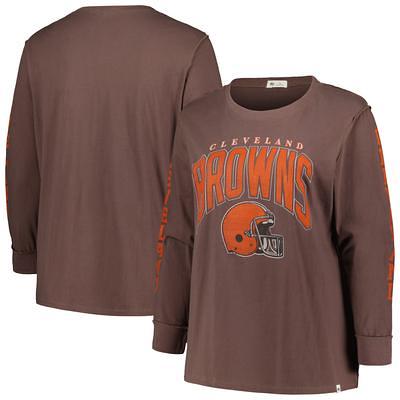 Cleveland Browns New Era Women's Raglan Lace-Up T-Shirt - Brown