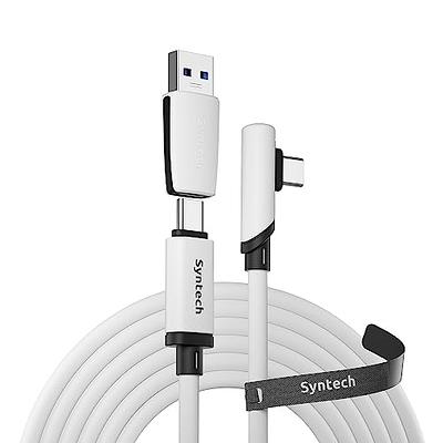  Syntech Link Cable 16FT Compatible with Meta/Oculus Quest 2  Accessories VR Headset, Separate USB C Charging Port for Sufficient Power,  USB 3.0 to Type C Cord LED Light for Steam VR/Gaming