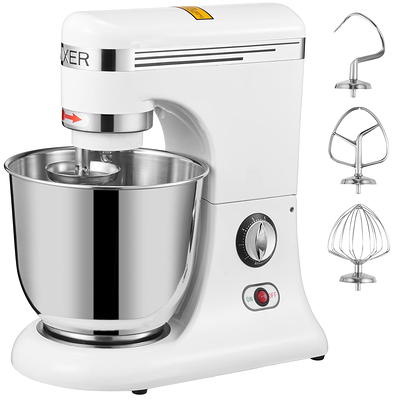 Dash Everyday Stand Mixer, White, 6 Speed, 3 Quart Bowl, 250 Watts 