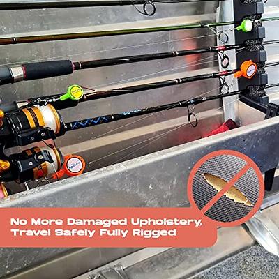 HOOK-EZE Knot Tying Tool Cover Hooks on 4 Fishing Poles, Standard