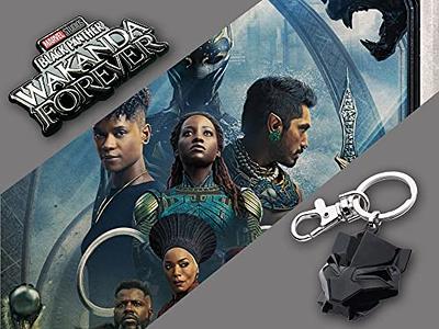 Official Marvel BLACK PANTHER WAKANDA FOREVER 3D HEAD MASK METAL KEYCHAIN,  3.5cm x 3.75cm 