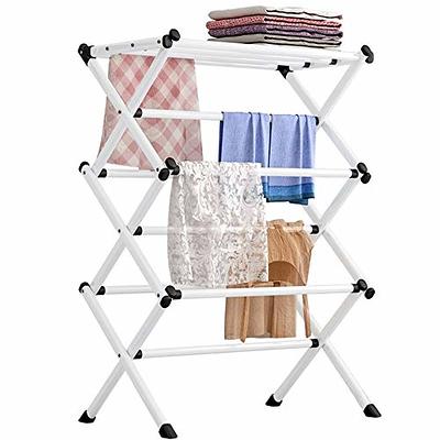 HWAJAN 90 Inches Folding Clothes Drying Rack Indoor Outdoor-Aluminum  Collapsible Clothing Drying Racks for Laundry-Heavy Duty Foldable Clothes  Dryer Rack with 42 Windproof Hooks,Large,Grey - Yahoo Shopping