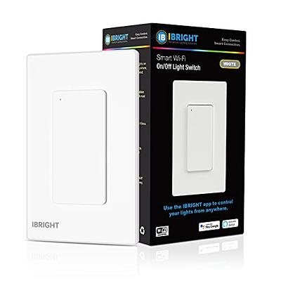 WiFi Smart in-Wall Light Switch with Timer Function Compatible Function (4  Pack) BN-LINK - BN-LINK