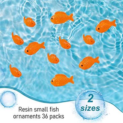 16 Pcs lifelike fish Miniature Fish Figurines Small Fish Plastic Baby  Goldfish