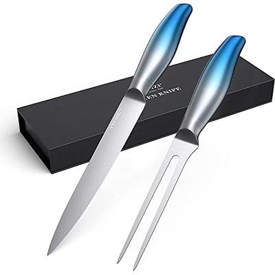 Carving Knife Set Stainless Steel BBQ Meat Knife and Fork Turkey
