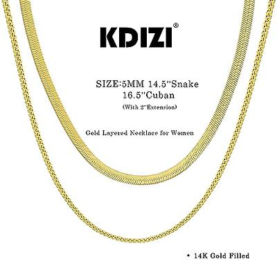  KDIZI Gold Initial Necklaces for Women Girls,Dainty