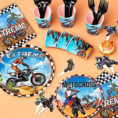 Dirt Bike Party Decorations, Motocross Birthday Party Supplies Includes  Banner, Cake Toppers, Balloons, Dirt Bike Party Supplies for Boys Girls  Birthday Motorcycle Extreme Sports Party Decorations 